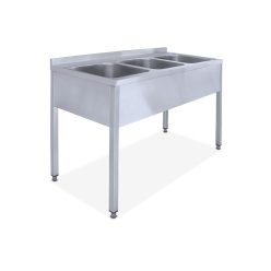 Hárommedencés mosogató - 700x700x300 mm