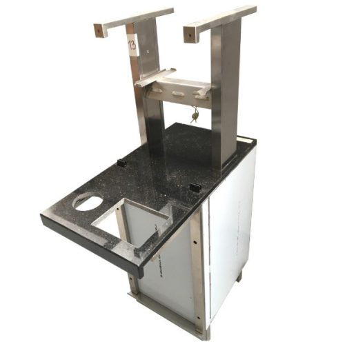 Pénztárpult gránitos fedlappal felépítménnyel üveg nélkül 420x800 mm