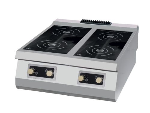 Ipari indukcios fozolap - Maxima prémium indukciós tűzhely 4 égő dupla egység 90 cm mély elektromos