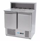 Pizzapult - Maxima 2 ajtós - 285 L - rozsdamentes acél burkolattal