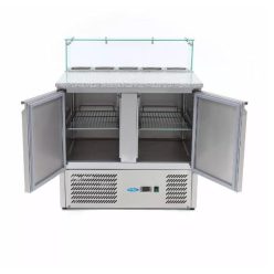   Pizzapult - Maxima 2 ajtós - 285 L, üveges feltéthűtővel