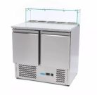 Pizzapult - Maxima 2 ajtós - 285 L, üveges feltéthűtővel