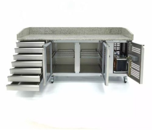 Pizzapult - Maxima 2 ajtóval 7 kelesztőfiókkal, 780 literes