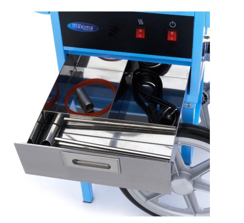 Vattacukor készítő gép – Ø 52cm – Kék – Kocsival