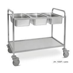 Kocsik - Metalcarrelli rozsdamentes takarító kocsi