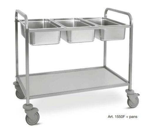 Kocsik - Metalcarrelli rozsdamentes takarító kocsi