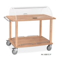   Kocsik - Metalcarrelli fa szerviz kocsi tetővel, több színben