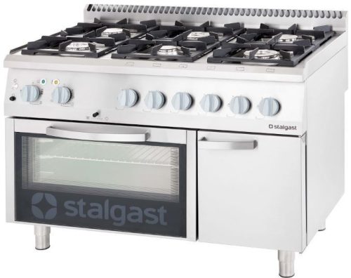 Ipari gáztűzhely - Stalgast- Kombinált légkeveréses sütővel