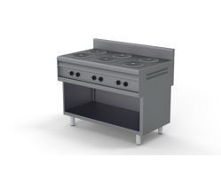 Villanytűzhely - 6 főzőlapos elektromos, alul nyitott, főzősorba illeszthető