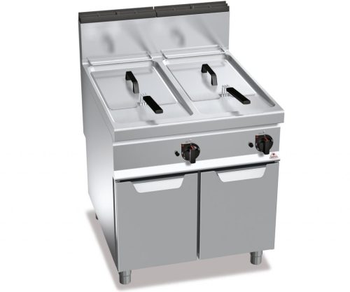 Gázüzemű olajsütő - Berto's 9GL18+18MI, indirekt fűtéssel