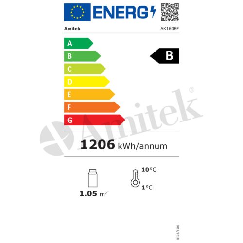 Hűtővitrin - AMITEK AK102EF 100 literes