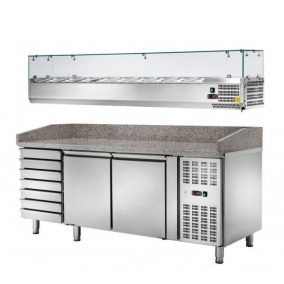   Pizzapult - AMITEK AK2612TN hűtött különálló AK20633 feltéthűtővel