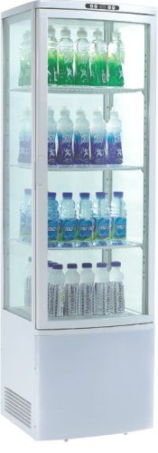 Hűtővitrin - AMITEK AK281EB négyoldalú üvegajtós álló