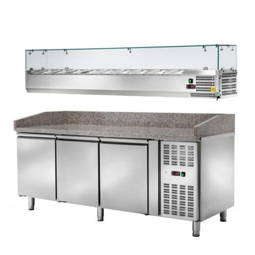 Pizzapult - AMITEK AK3602TN hűtött különálló AK20438 feltéthűtővel