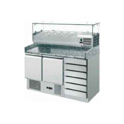   Pizzapult - AMITEK AK903PD hűtött AK14433 különálló feltéthűtővel