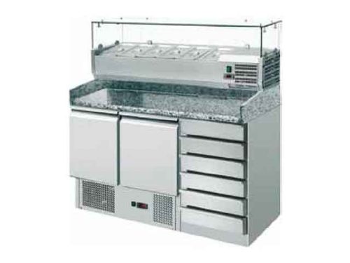 Pizzapult - AMITEK AK903PD hűtött AK14433 különálló feltéthűtővel