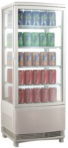 Hűtővitrin - AMITEK AK98EB2 négyoldalú üvegajtós álló