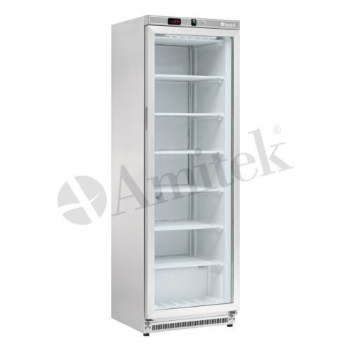 Üvegajtós fagyasztószekrény - Amitek AKM400FGSS 360 literes