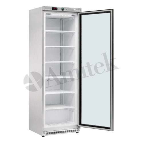 Üvegajtós fagyasztószekrény - Amitek AKM400FGSS 360 literes