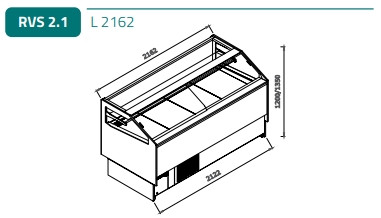 Süteményes hűtő - FB Ranieri Deeva RVS 2.1