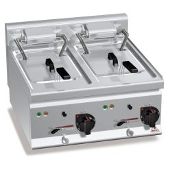   Asztali ipari olajsütő - Berto's E6F10-6B elektromos, 10+10 literes