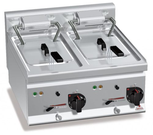 Asztali ipari olajsütő - Berto's E6F10-6B elektromos, 10+10 literes