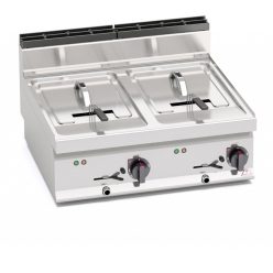   Asztali ipari olajsütő - Berto's E7F10-8B elektromos, 10+10 literes