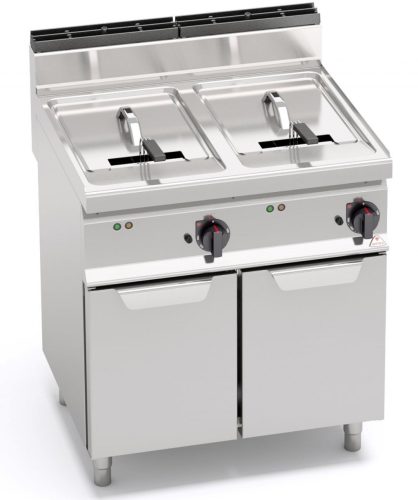 Elektromos üzemű ipari olajsütő - Berto's E7F18-8M, 18+18 literes