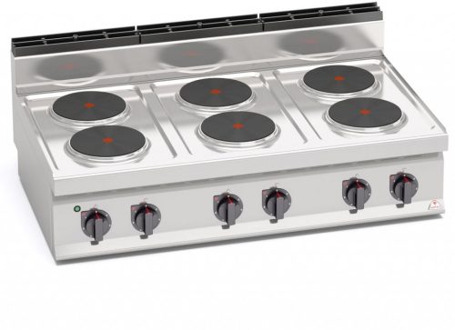 Villanytűzhely - Bertos E7P6B elektromos, 6 főzőlappal