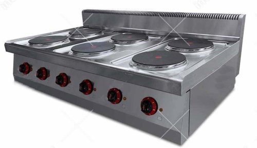 Villanytűzhely - 6 főzőlapos elektromos, asztali