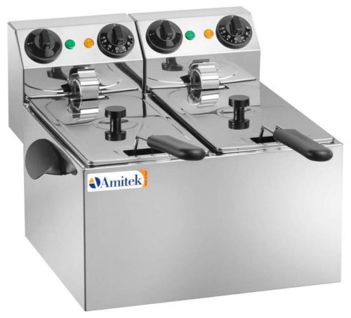 Asztali ipari olajsütő - AMITEK FE44 elektromos