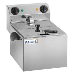 Asztali ipari olajsütő - AMITEK FE8 elektromos