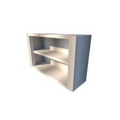 Rozsdamentes faliszekrény - nyitott