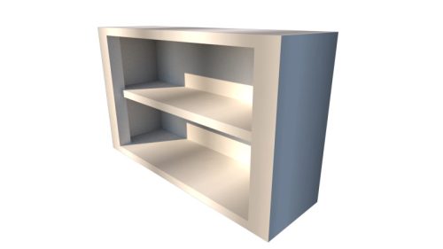 Rozsdamentes faliszekrény - nyitott