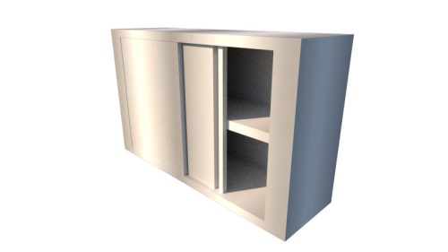 Rozsdamentes faliszekrény - tolóajtóval