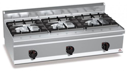 Ipari gáztűzhely - Berto's G6F3BH12 3 égőfejes 