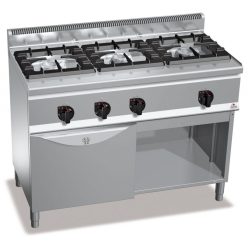   Ipari gáztűzhely - Berto's G6F3H12+FG1 3 égőfejes, alsó sütővel