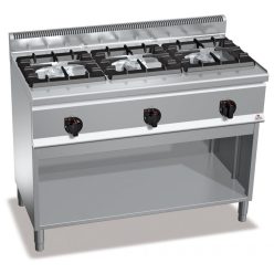 Ipari gáztűzhely - Berto's G6F3MH12 3 égőfejes 