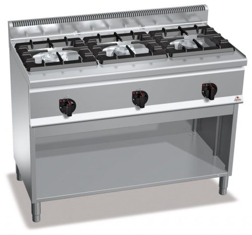 Ipari gáztűzhely - Berto's G6F3MH12 3 égőfejes 