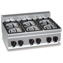 Ipari gáztűzhely - Berto's G6F6BPW 6 égőfejes 