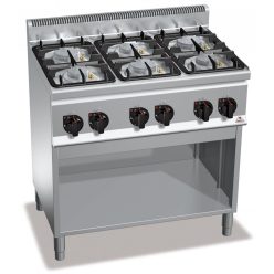 Ipari gáztűzhely - Berto's G6F6MPW 6 égőfejes 