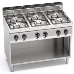 Ipari gáztűzhely - Berto's G7F6M 6 égőfejes, álló