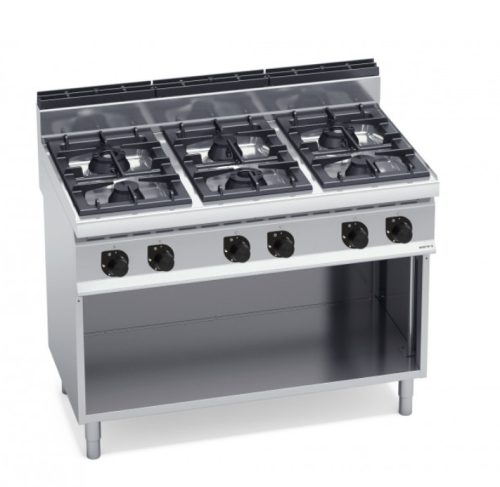 Ipari gáztűzhely - Berto's G7F6MP álló, 6 égőfejjel
