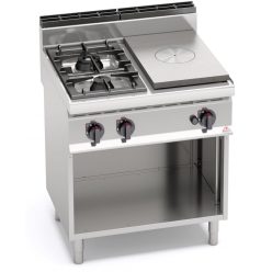   Ipari gáztűzhely - Berto's G7T4P2FM 2 égőfejes, álló, francia lappal