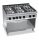 Ipari gáztűzhely - Berto's G9F6+FG 6 égőfejjel, alsó sütővel