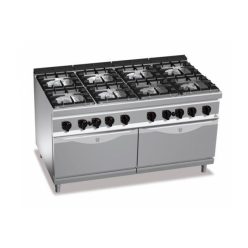   Ipari gáztűzhely - Berto's G9F8+2FG 8 égővel, dupla alsó sütővel