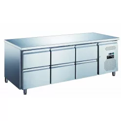 Hűtött munkaasztal - GN3160TN 6 fiókkal