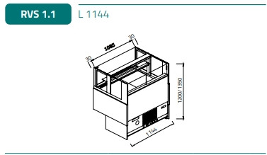Süteményes hűtő - FB Ranieri Grace RVS 1.1