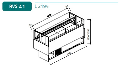 Süteményes hűtő - FB Ranieri Grace RVS 2.1