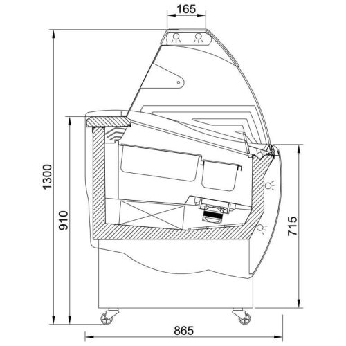 Fagylaltpult - K1 Cornetti 10 tégelyes